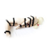 BDSMaster Lot de 7 Sangles Attaches Camisole Claps Noires